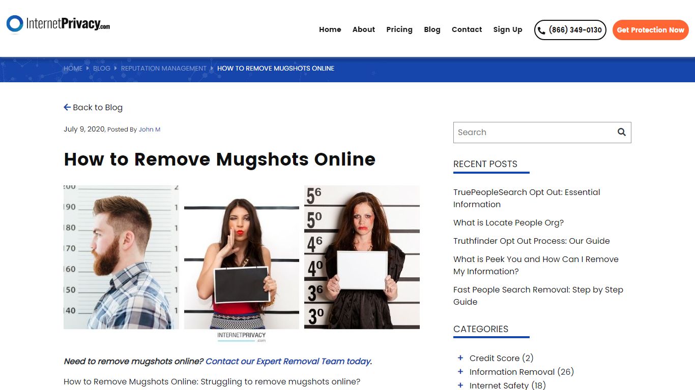 How to Remove Mugshots Online - lnternet Privacy